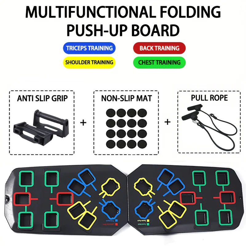 Multifunctional Folding Push up Board Set Bracket Abdominal Muscle Training Equipment Portable Push up Board Exercise Training