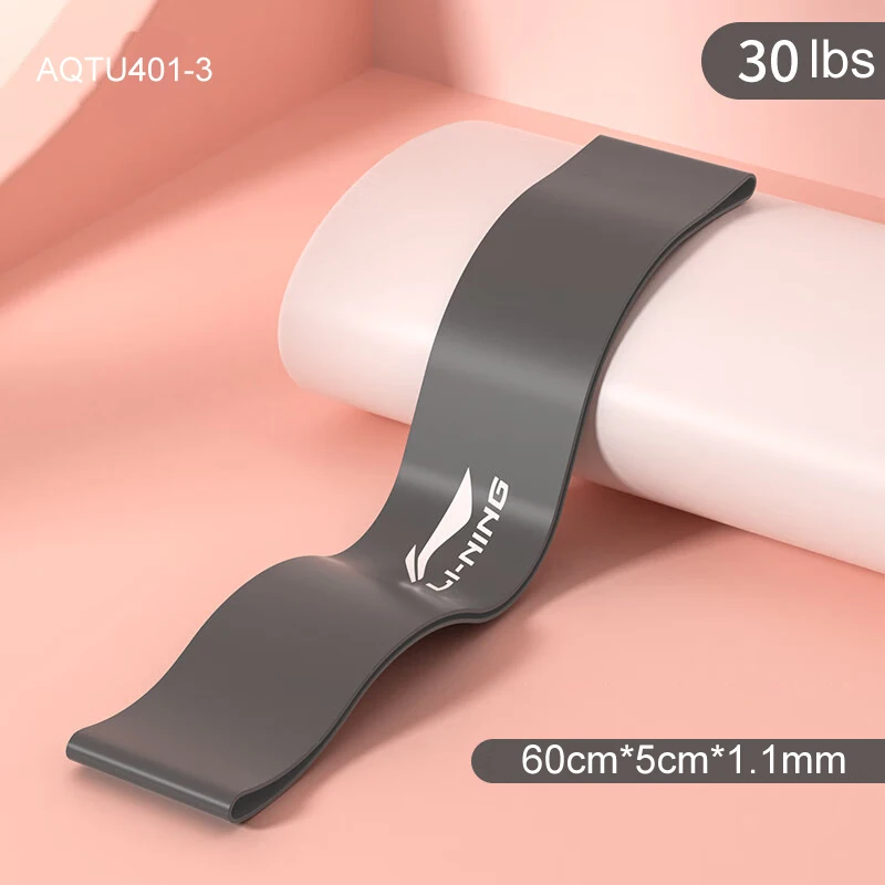 (2Pcs)Li-Ning Women Yoga Elastic Band Strength Training Fitness Buttocks Lifting Stretching Tension Rope AQTU397 AQTU399 AQTU401