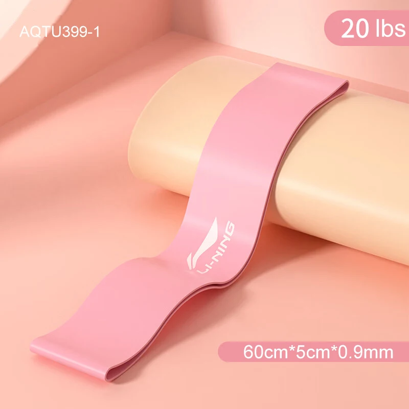(2Pcs)Li-Ning Women Yoga Elastic Band Strength Training Fitness Buttocks Lifting Stretching Tension Rope AQTU397 AQTU399 AQTU401