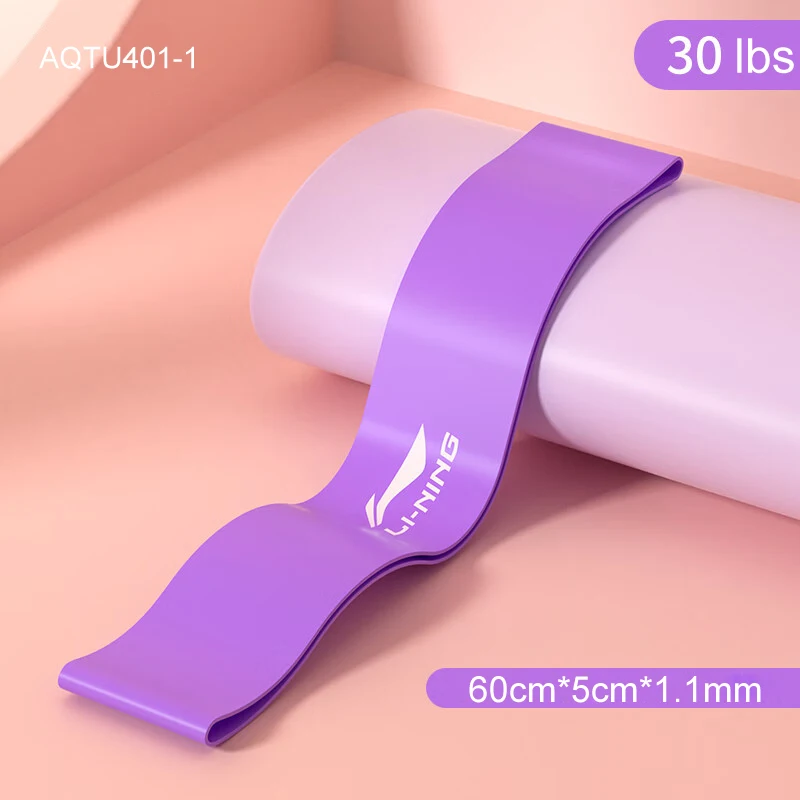 (2Pcs)Li-Ning Women Yoga Elastic Band Strength Training Fitness Buttocks Lifting Stretching Tension Rope AQTU397 AQTU399 AQTU401