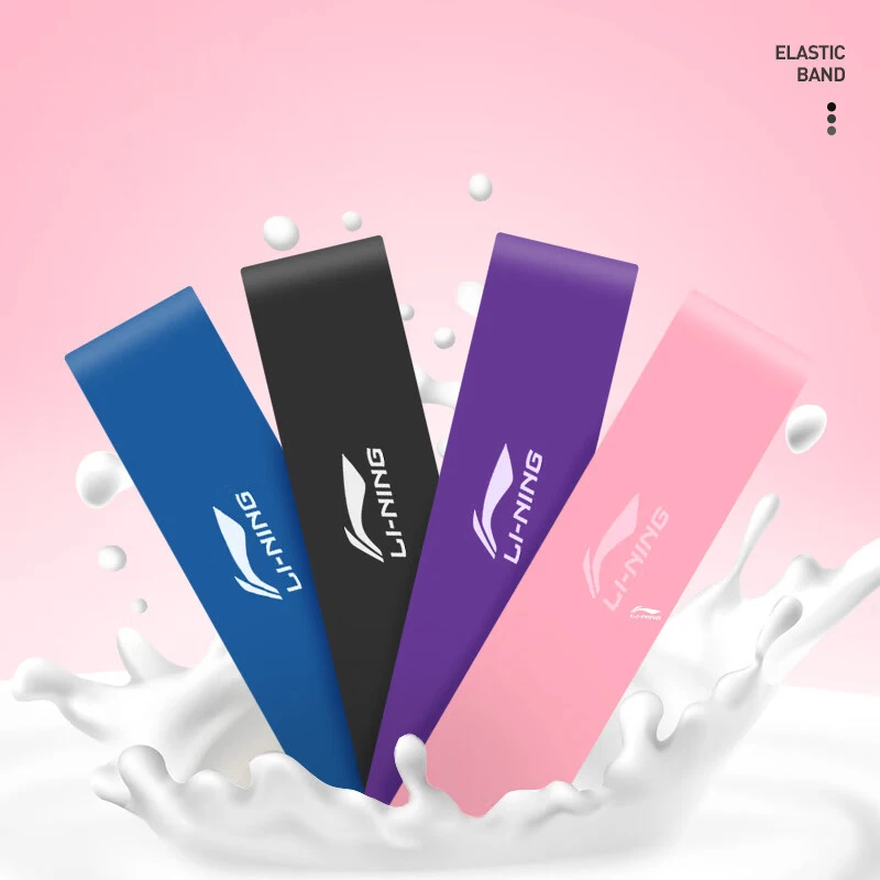 (2Pcs)Li-Ning Women Yoga Elastic Band Strength Training Fitness Buttocks Lifting Stretching Tension Rope AQTU397 AQTU399 AQTU401