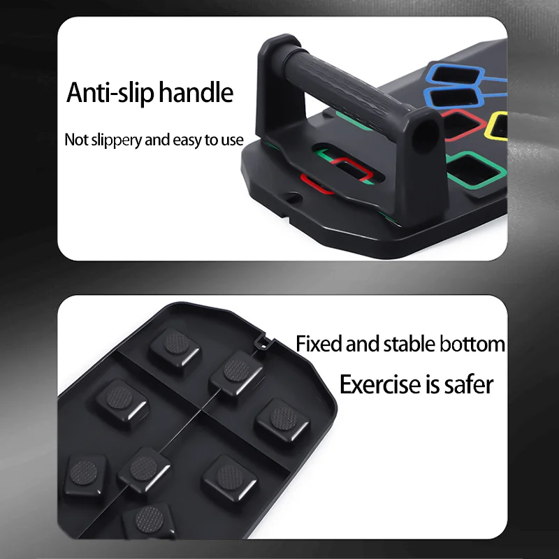 Multifunctional Folding Push up Board Set Bracket Abdominal Muscle Training Equipment Portable Push up Board Exercise Training
